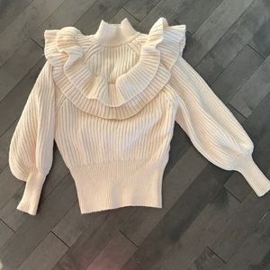 H&M sweater with ruffles size S